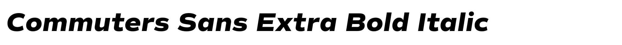 Commuters Sans Extra Bold Italic image